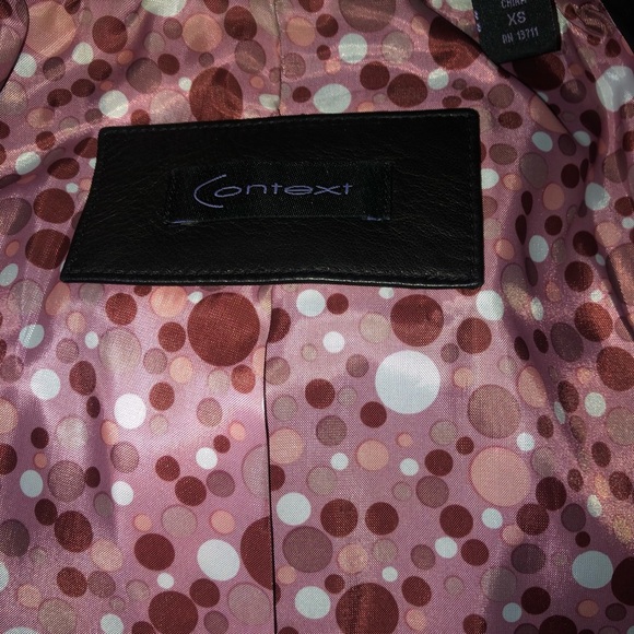 CONTEXT Black Leather Jacket - Picture 4 of 9